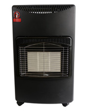 Portable Mobile Gas Heater Indoor Cabinet Piezo FFD Butane 4.2kW & Regulator