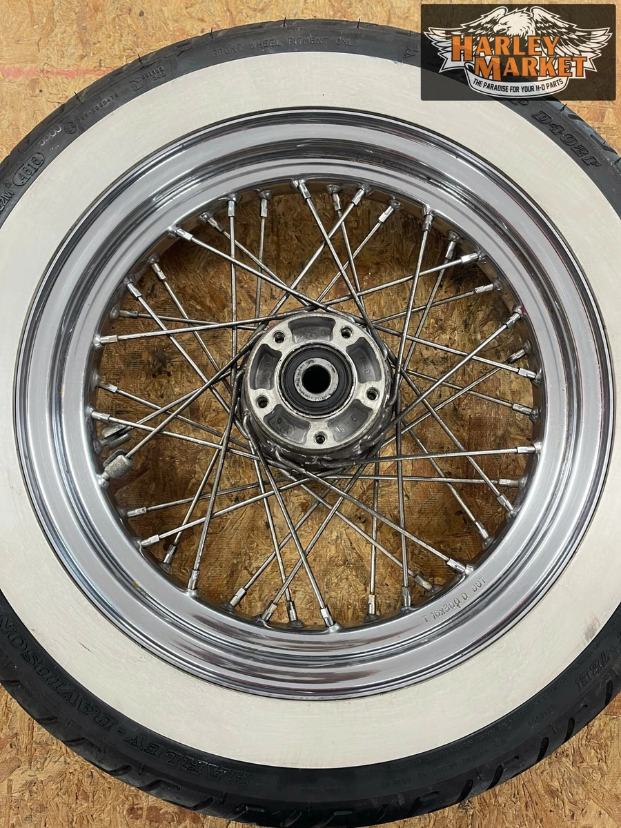 Front spoked wheel 16x3 Harley Davidson Softail single disc H00037