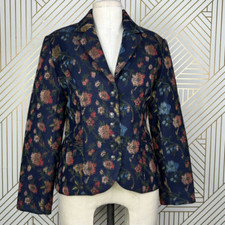 Sundance Alpine Coast Jacket Floral Jacquard Blazer Petite Size Us Pxs