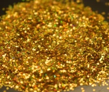 King Tut Gold Tri Holographic Metal Flake Glitter 0.030 .030 Resin Epoxy Tumbler