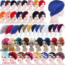 Indian Women Turban Hat Muslim Chemo Cap Cancer Hijab Arab Head Scarf Wrap Cover