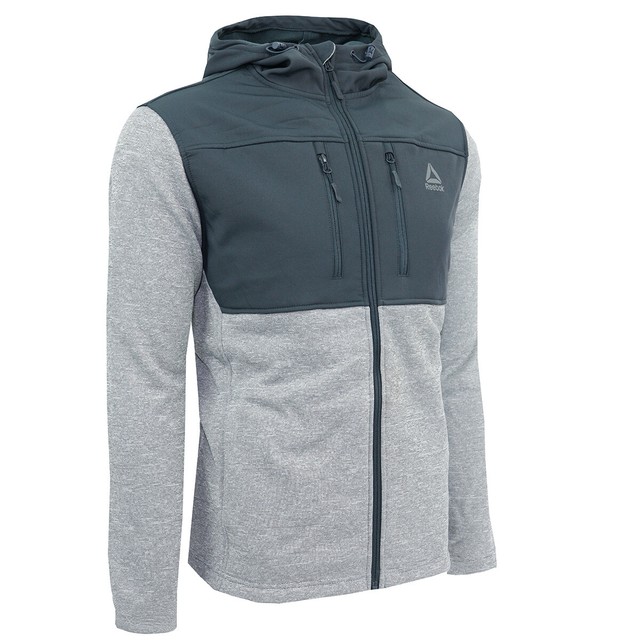 reebok men's softshell swacket jacket