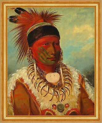The White Cloud, Head Chief of the Iowas Catlin Indianer B A3 01978 Rahmen