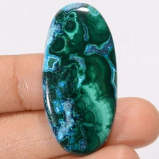 Natural Malachite Chrysocolla Oval Cabochon Gemstone 57 Ct. 39X19X6 mm EE-45258