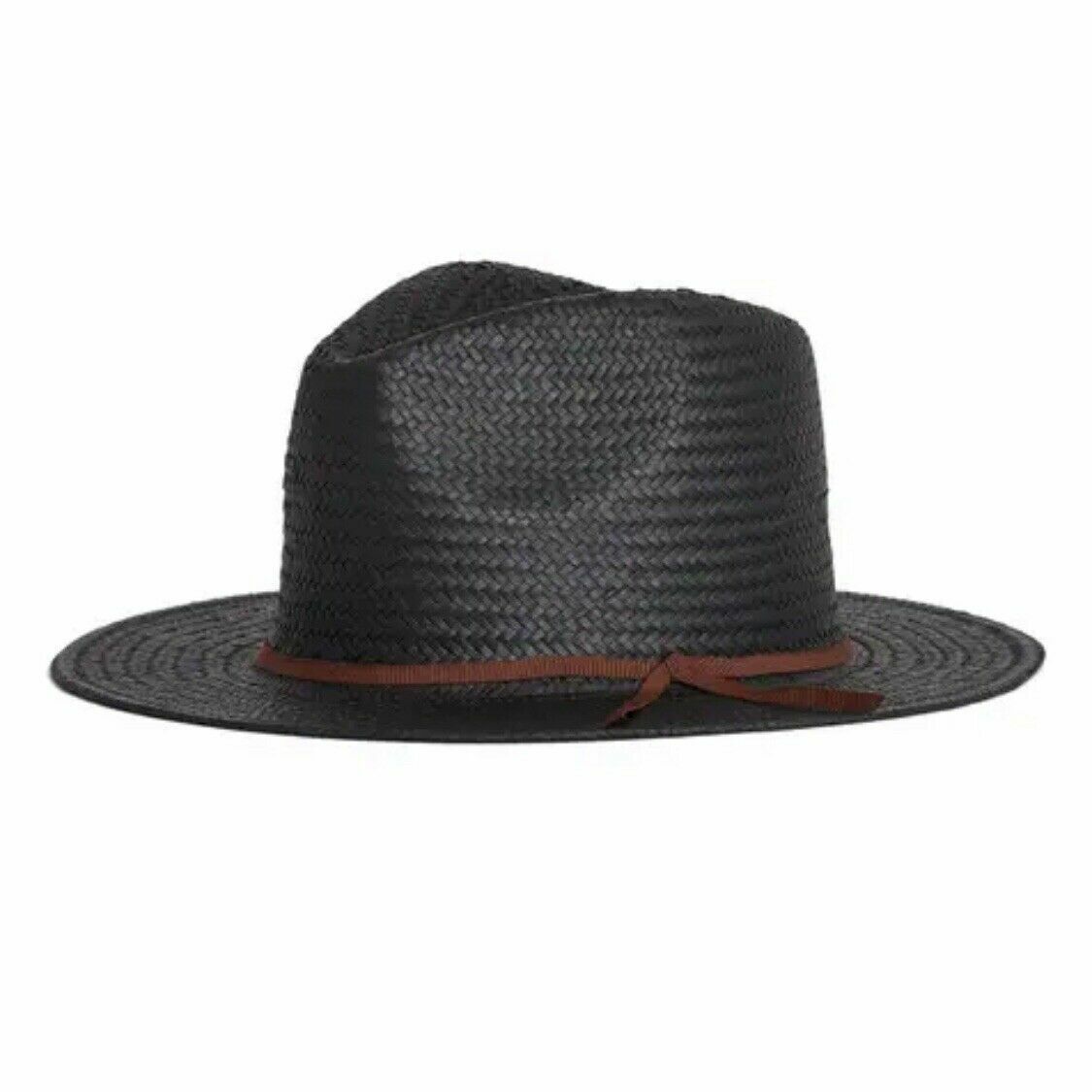 BRIXTON Women\'s Natural Valley Sun Hat One Size Fedora Straw Packable Unisex Roma Straw Packable Fedora in Natural/Bronze – Brixton main image 4