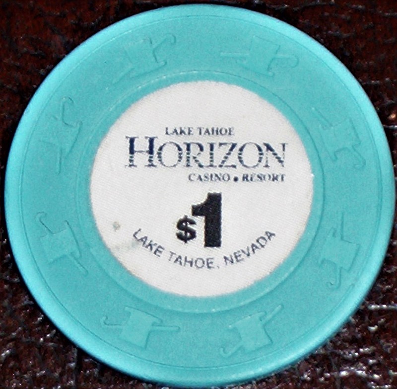Old $1 HORIZON Casino Poker Chip Vintage Antique H/C Mold Lake Tahoe NV 1990 VG