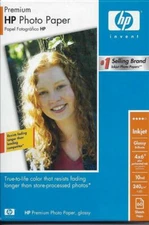 Hp Genuine Premium Photo Paper Glossy 4x6 60 Sheets Inkjet 10 Mil In