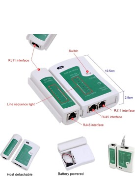 Proster Pinza Cripatrice RJ45 Pass Through Ultifunzione Spelafili Per Cavo Rete RJ45 Cat6 Cat5