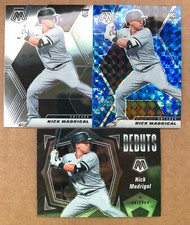 2021 Mosaic Nick Madrigal 3 Card RC Lot Blue Prizm Base Debut Insert  No244 PD16