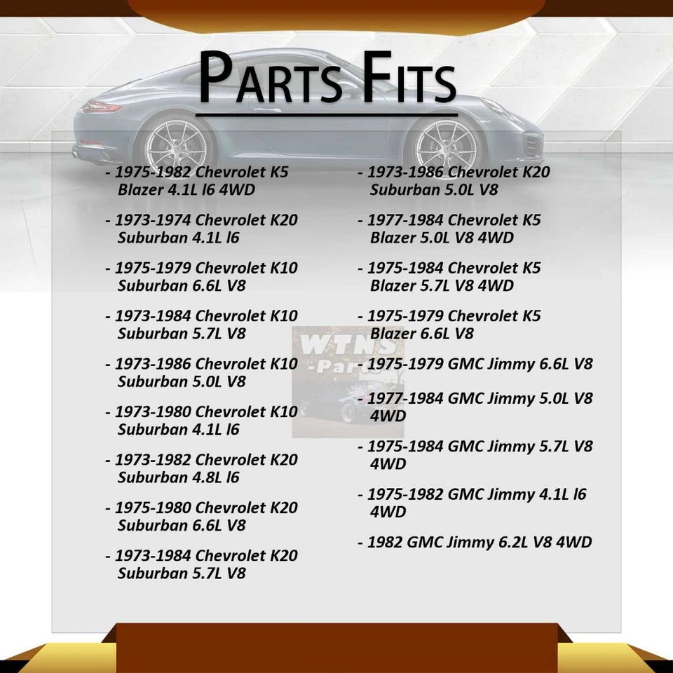 Soportes de motor y transmisión AT 4x para GMC K25 Suburban 1975-1978 6,6 L Foto 2 de 4