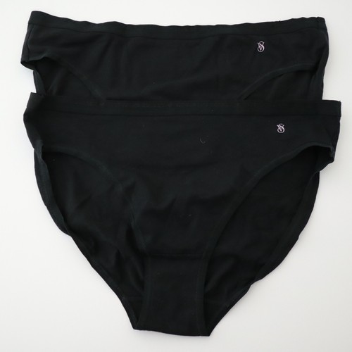 2 VTG Victoria's Secret 2010 Thin Signature 95% Cotton Brief Panty MEDIUM - 第 1/12 張圖片