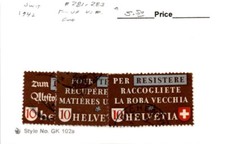 Switzerland, Postage Stamp, #281-283 Used, 1942 (AE)