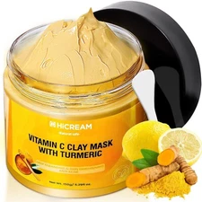 Turmeric Vitamin C Clay Mask, Deep Cleansing Facial Face clay 