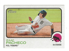 IZAAC PACHECO 2022 Topps Heritage Minor Base Card FCL Tigers (#116)