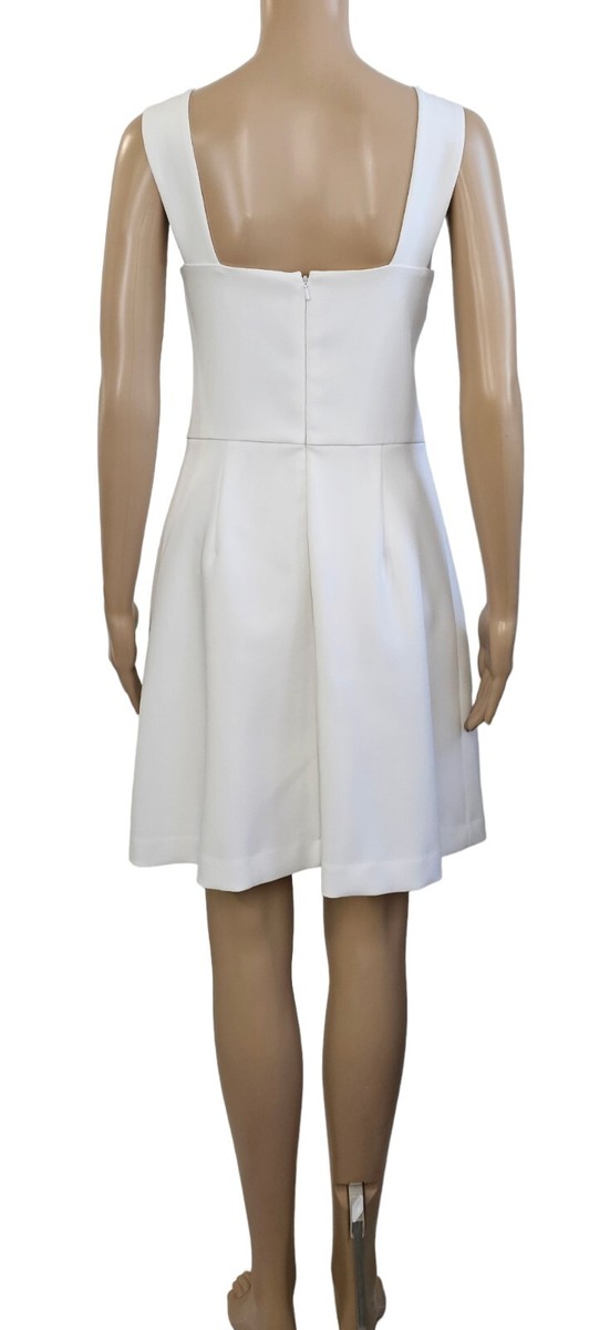 MICHAEL KORS White Sleeveless V Neck A Line Dress 8 | eBay