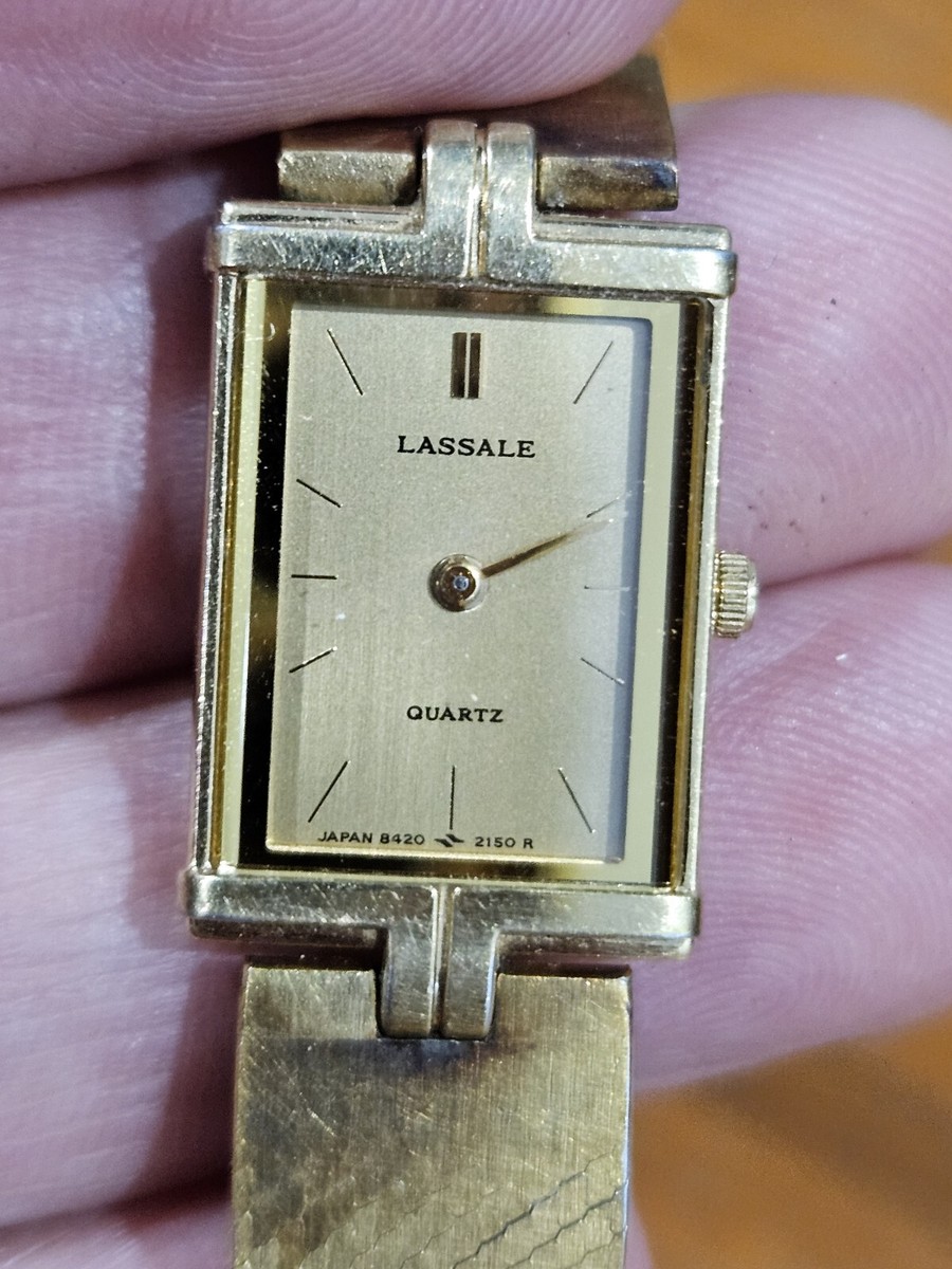 Vintage Lasalle Womens Watch Japan 8420-7379 Stainless Steel
