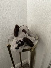 Pound Puppies Newborn VTG Tonka 1985 Gray/Dk Brown Plush Stuffed Animal 8"