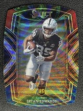 2020 Select Bryan Edwards RC Rookie Card #276 Club Level Tri-Color Prizm Die-Cut. rookie card picture