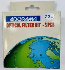 New - Adorama Optical 72mm Filter Kit - 3 Piece Close Up Filter +1/+2/+4 