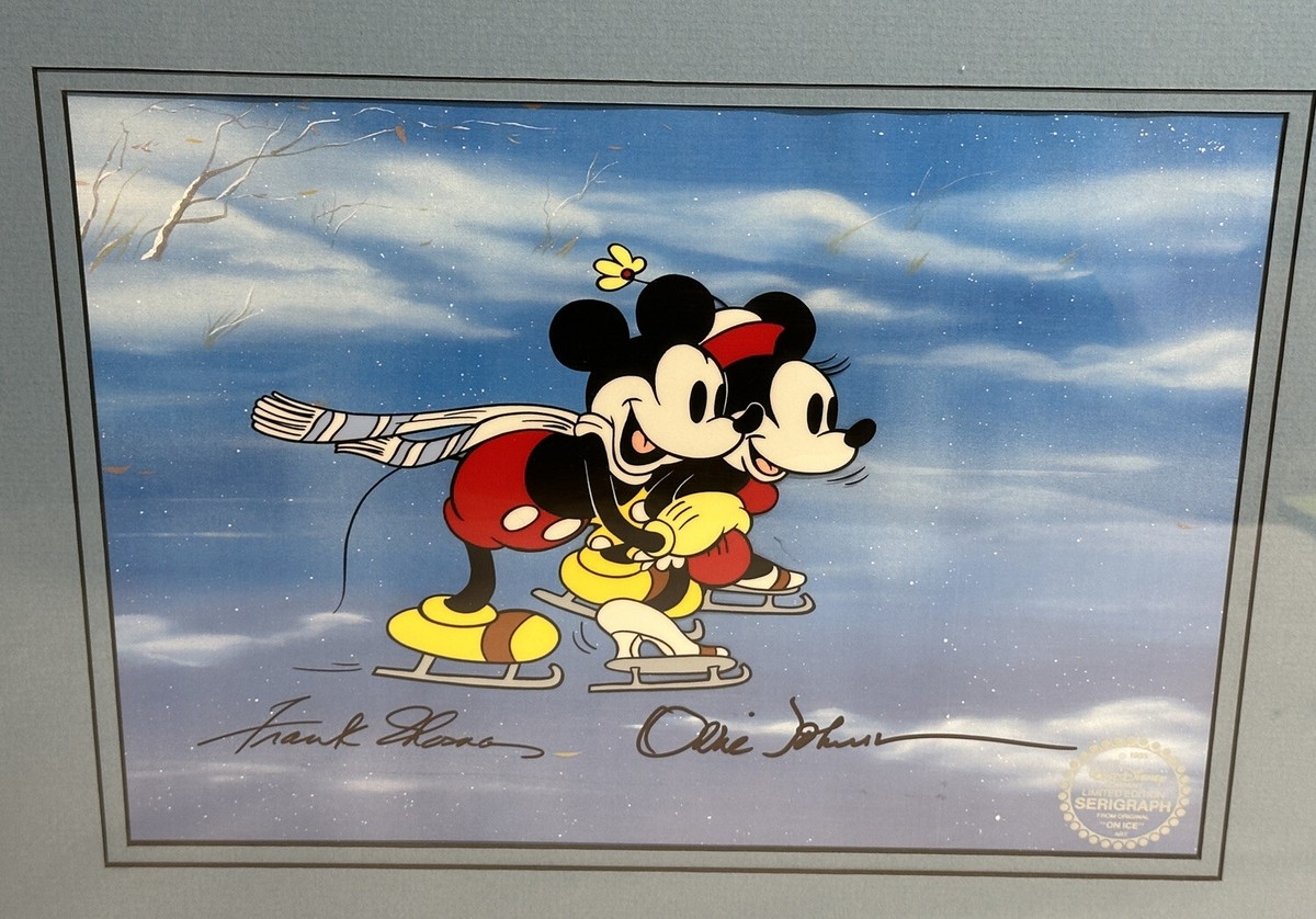 Walt Disney Limited Edition Serigraph “On Ice” Mickey and Minnie
