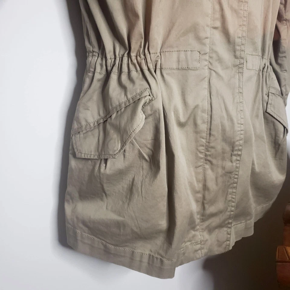 Chaqueta utilitaria para mujer Elliott Lauren talla grande algodón tostado neutro otoño exterior Foto 3 de 4