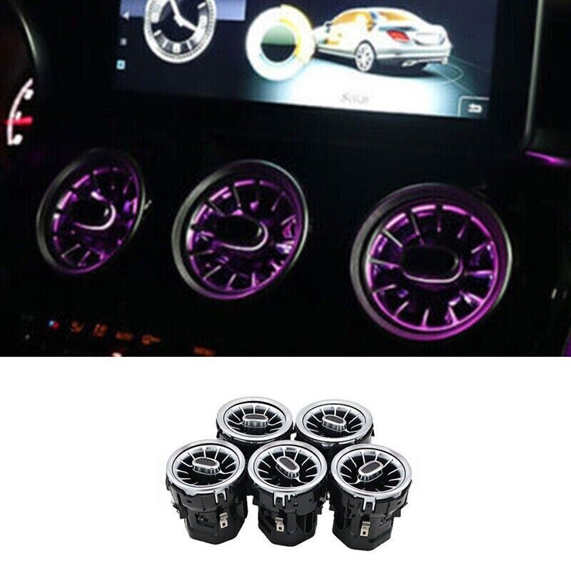 Fit For Mercedes Benz C W205 GLC X253 3 Colors Front Air Vent LED