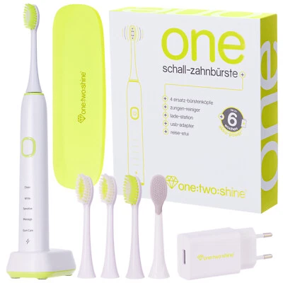 XMAS DEAL – Elektrische Schall Zahnbürste Schallzahnbürste ONE mit viel Zubehör