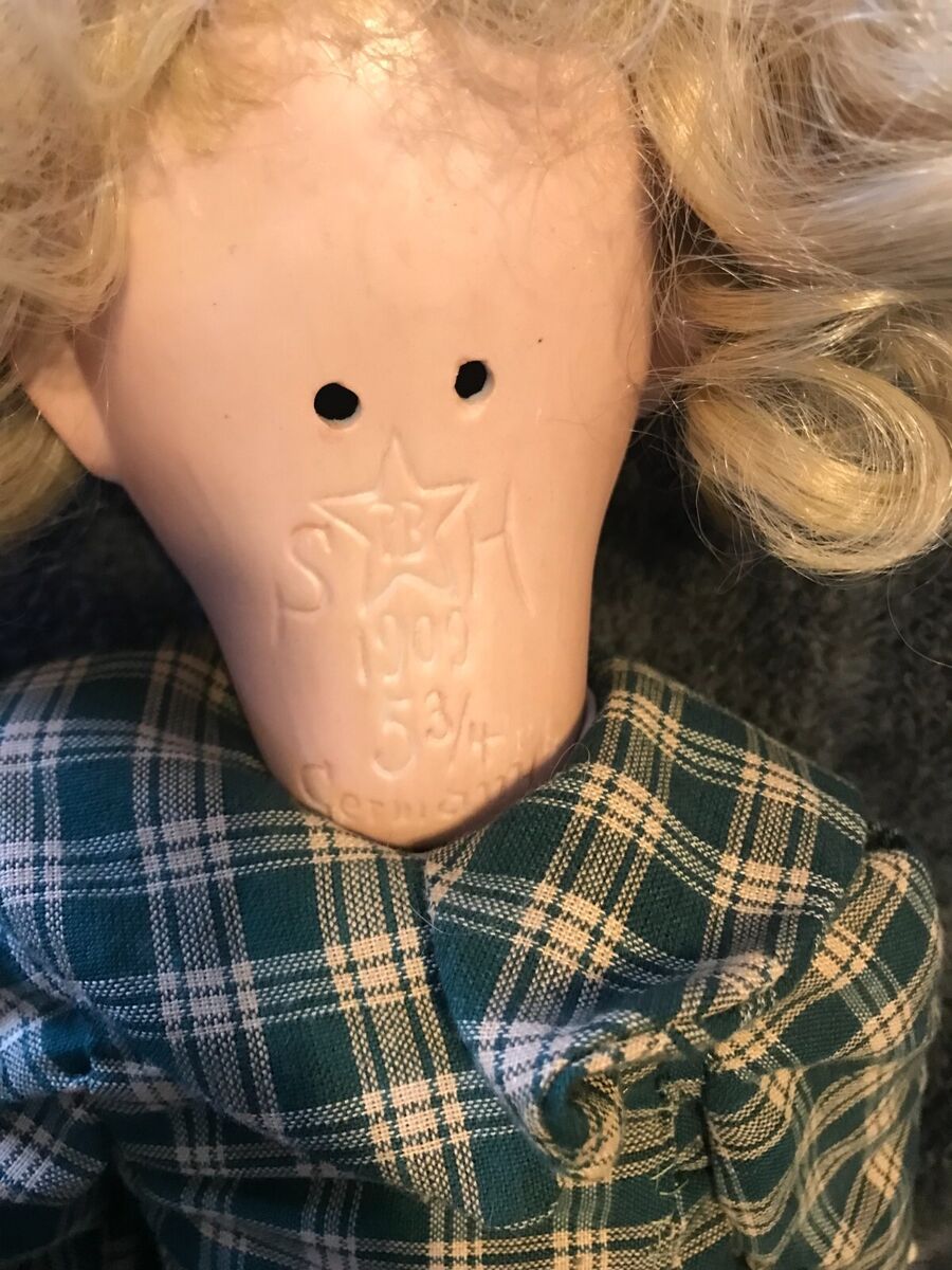 22” Germany Bisque Head Doll 1909 S PB Star H Schoenau 22” Germany Bisque Head Doll 1909 S PB Star H Schoenau