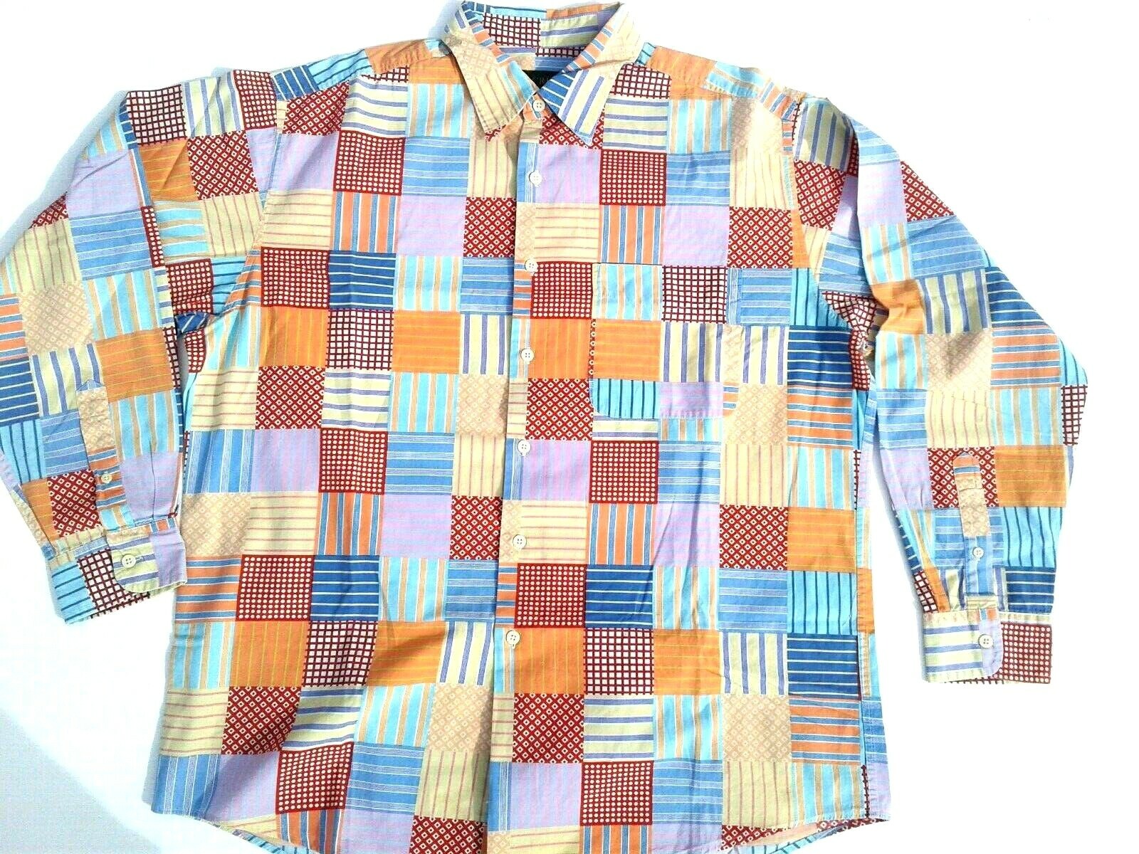 J.CREW Size Large Multi-Colored Button Front Cott… - image 2