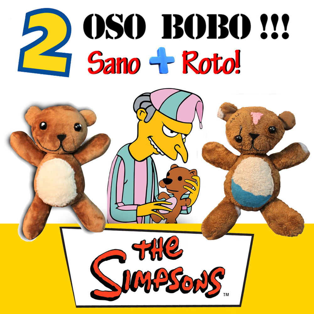 2 LITTLE real BOBO BEAR TOY of Mr BURNS from SIMPSONS: 1 HEALTHY+