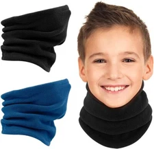 Kids Neck Warmer Fleece Windproof Face Mask Winter Ski Scarf for Kids Boys Girls