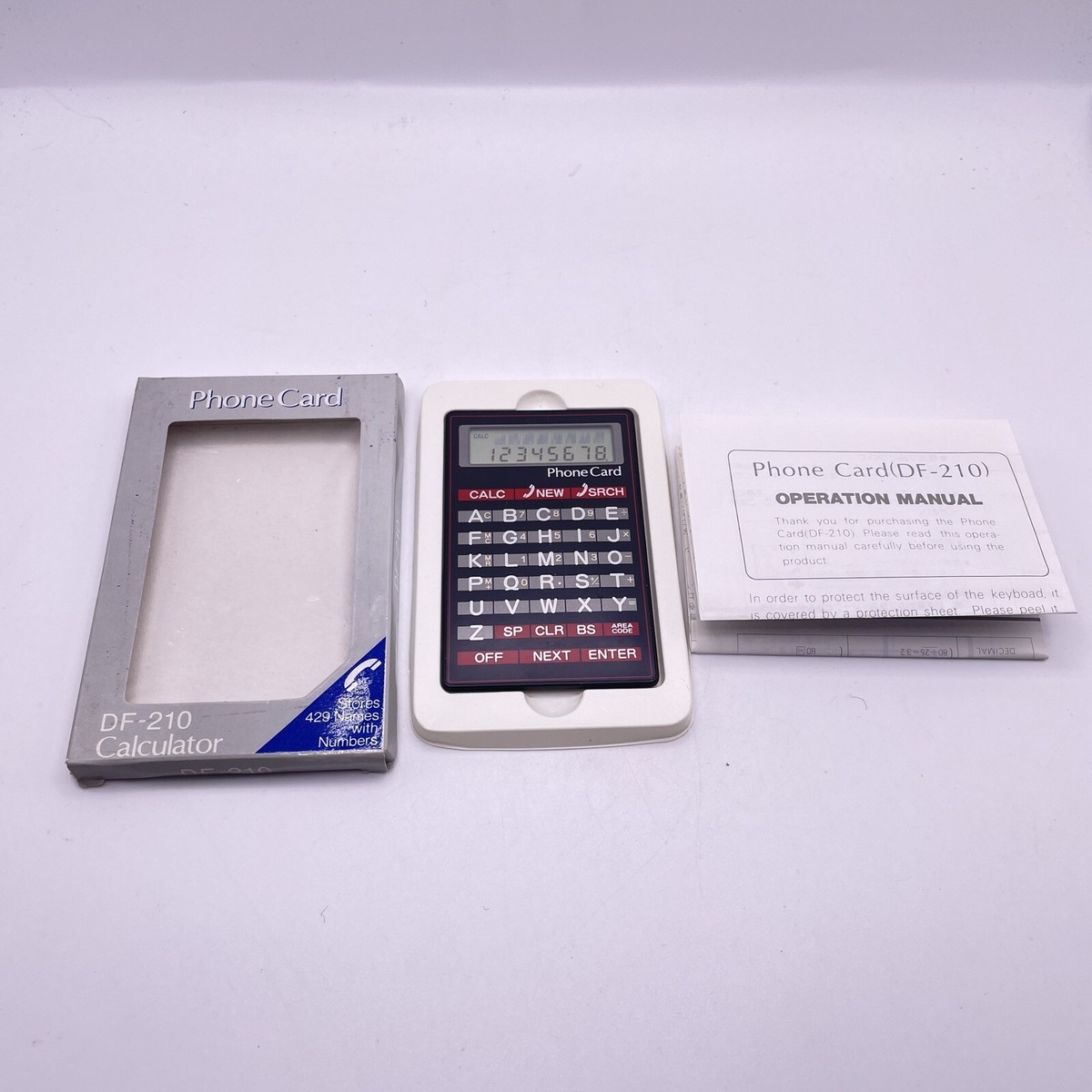 Seiko Instruments DF-200 電話カード計算機 Vintage Seiko Phone Card Electronic Calculator/Address Book