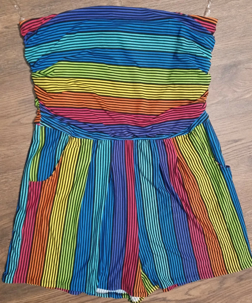 Plus size rainbow hot sale romper