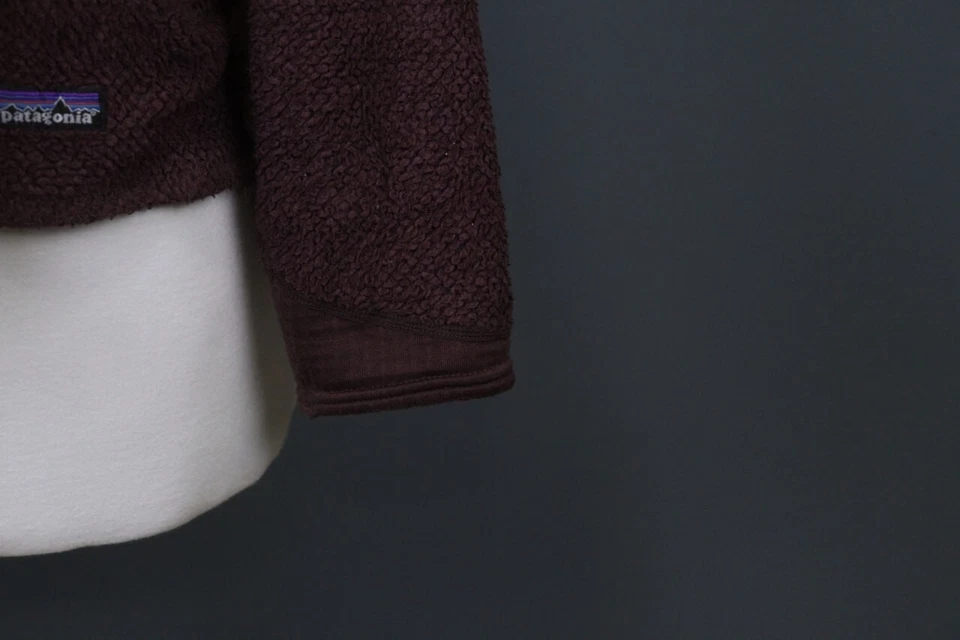 Patagonia Brown Fleece Mock Neck Long Sleeve Full Zip Retro Pile Jacket Size M - Image 4 of 4