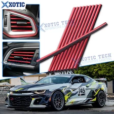 For Chevy Camaro Glossy Red Air Conditioner Outlet Vent PVC Strip Cover Trim