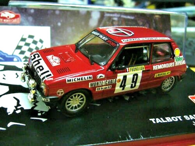 TALBOT Samba Rallye Monte Carlo 1984 #49 Rouget Sonderpreis IXO Altaya 1:43 
