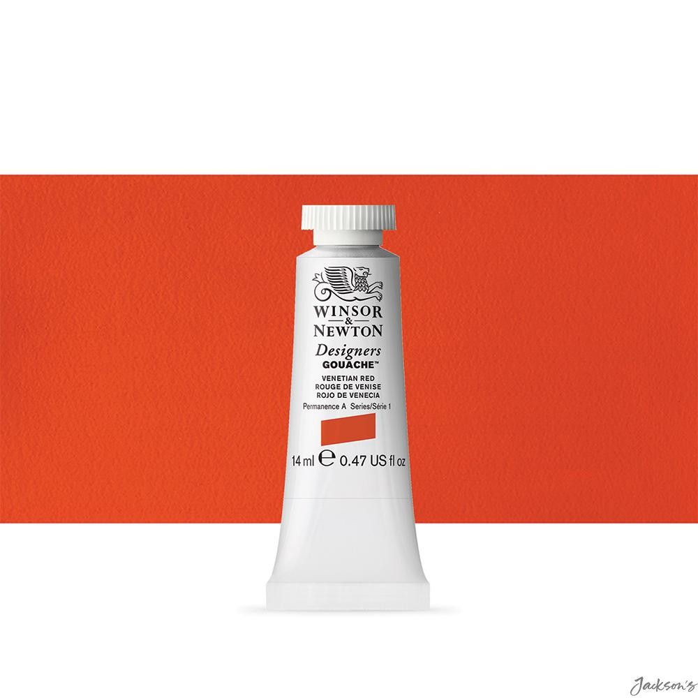 Winsor & Newton Designer Gouache Paint Tube 14ml Venetian Red For Artists