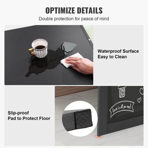 Wall Mounted Desk Fold out Convertible Desk with Chalkboard & Storage Area - Picture 6 of 12