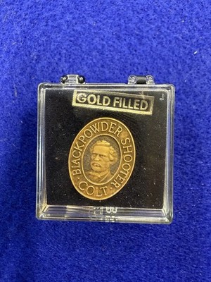 Vintage Colt 10 Karat Gold Filled Black Powder Shooter Pin New Old Stock