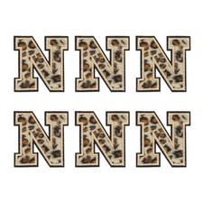 6pcs Letters N Leopard Iron Patch Clothes Repair Patch