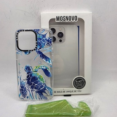 MOSNOVO iPhone 13 Pro 6,1'' Hülle Slim TPU Bumper & Hard Back Klar - Meeresschildkröten