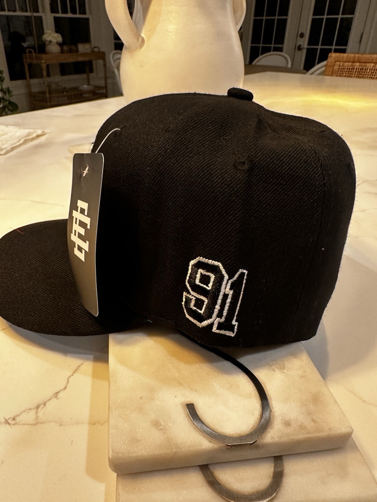 Eric Emanuel EE Basic Hat #91 SnapBack  Black/Red - image 2