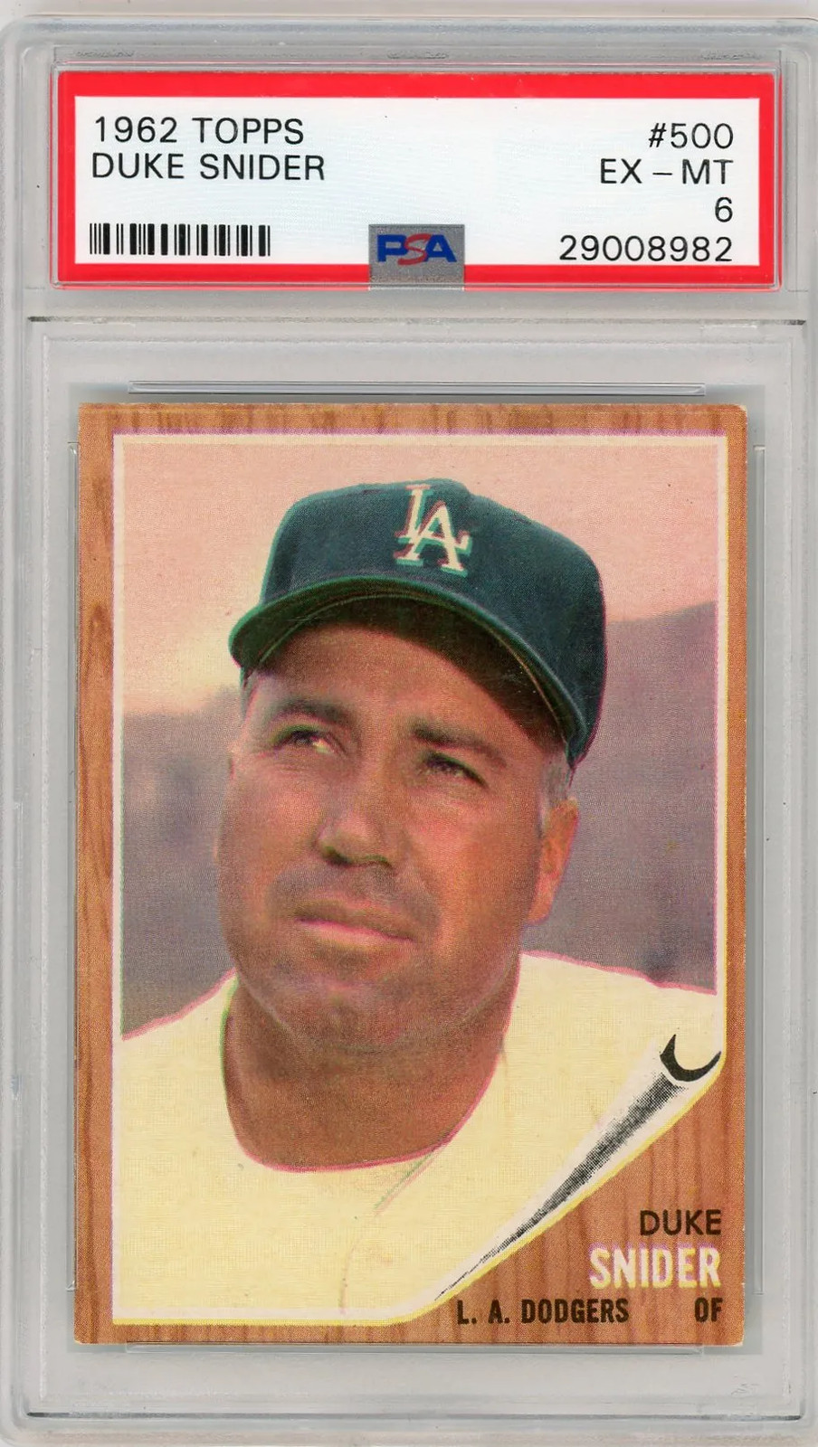 1962 Topps Duke Snider #500 PSA 6