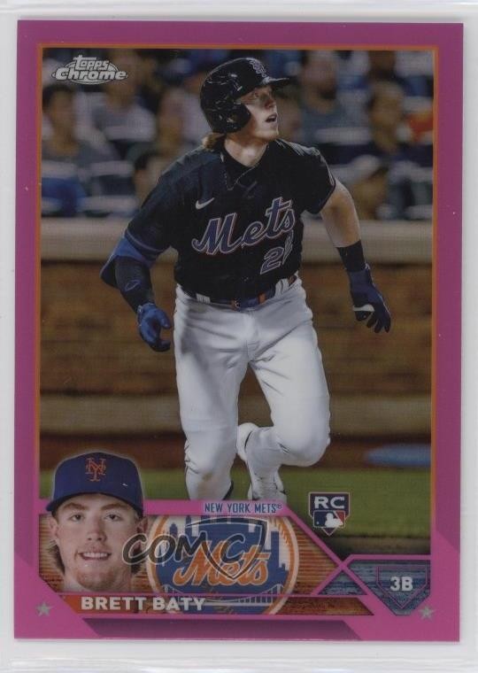 2023 Topps Chrome Pink Refractor Brett Baty #204 Rookie RC 7rf
