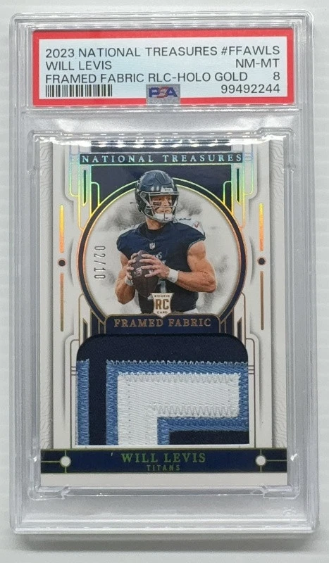 Will Levis Panini National Treasures Framed Fabric Relics #WLS Holo Silver