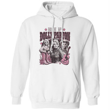 RIP Dolly Parton Pink Country Music Collage Unisex Hooded Sweatshirt