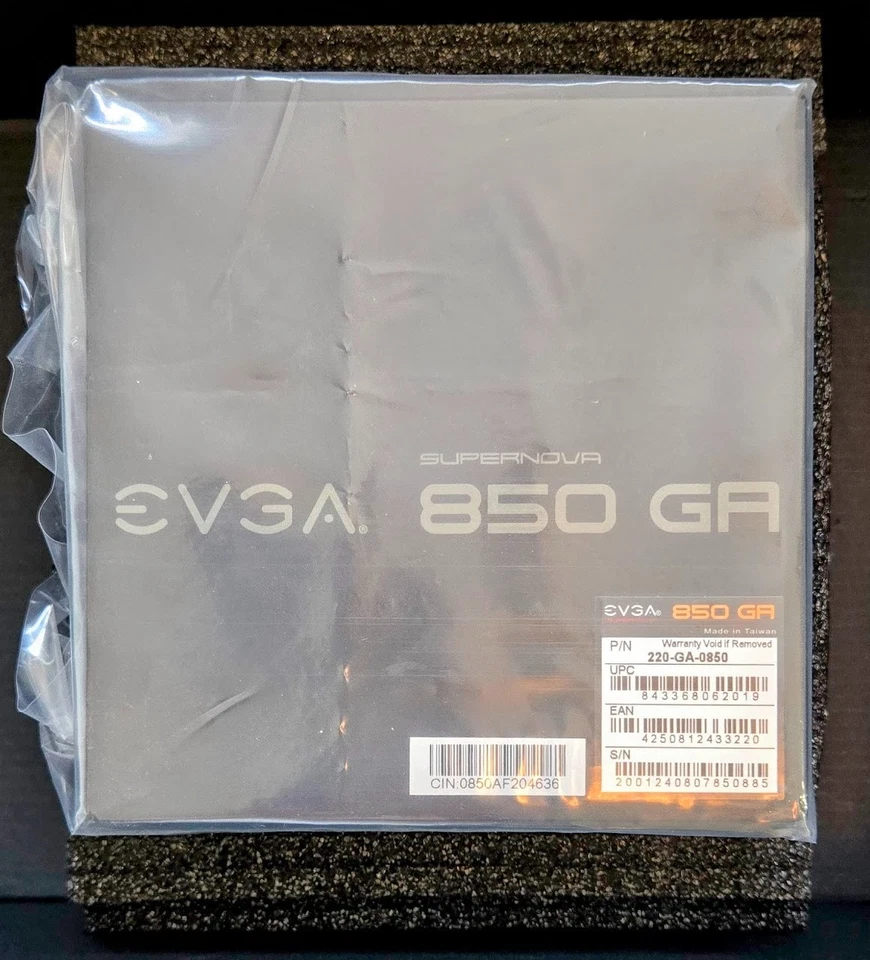 EVGA Supernova 850 GA 850W Gold 80 Plus Fuente de alimentación modular Kit completo Caja Foto 4 de 4