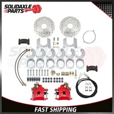 New Universal Rear-end Disc Brake Conversion Kit Red Fits For Ford 9 Inch 5.8l