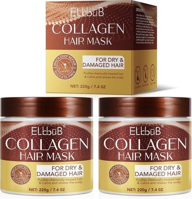 ELBBUB Kollagen Haarmaske für trockenes und geschädigtes Haar (2er Pack)