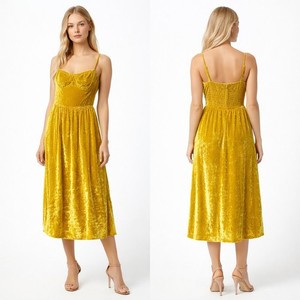reformation women's gold velvet slip dress Reformation Frankie Velvet Maxi Slipdress